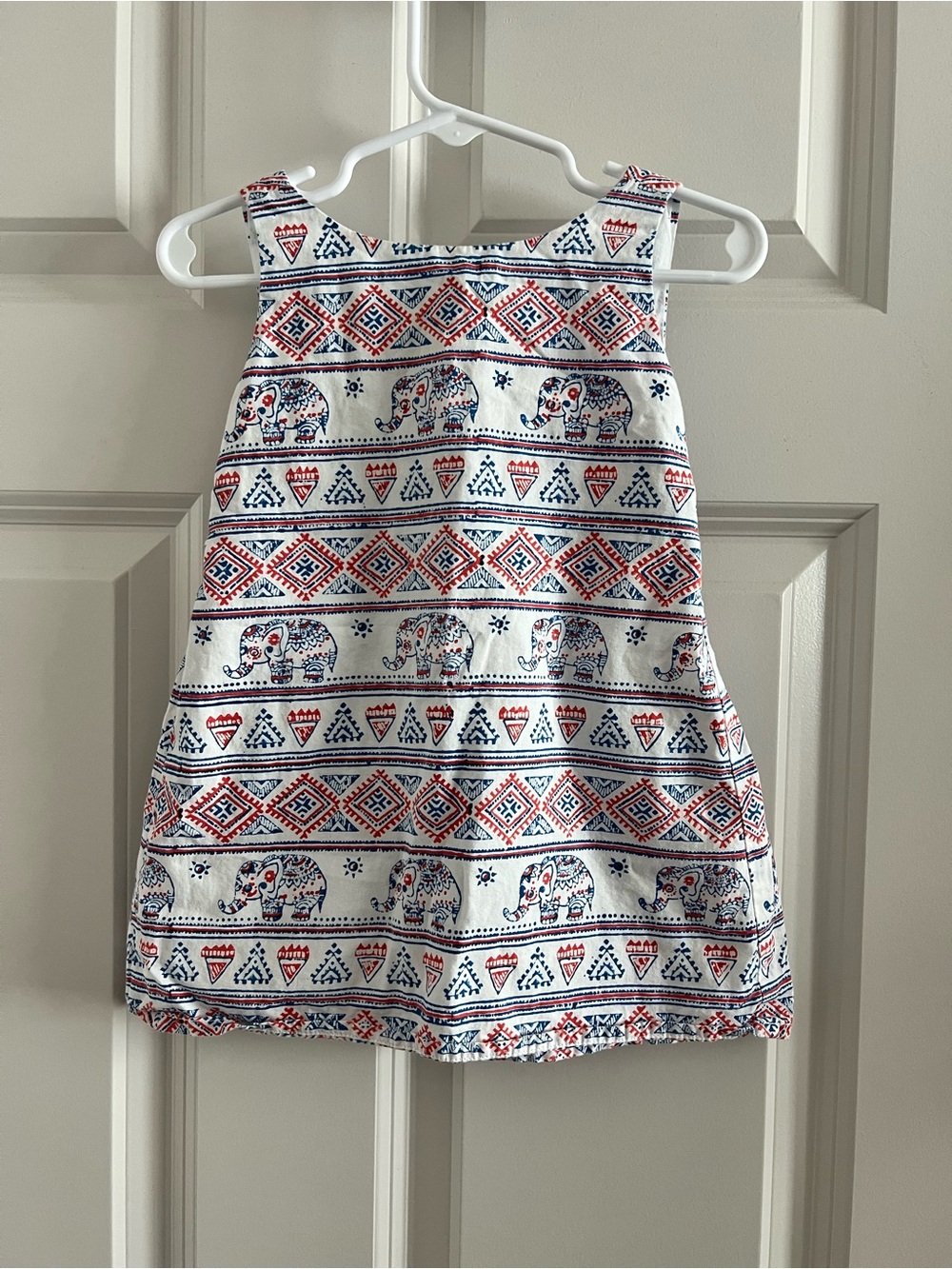Roberta Roller Rabbit White Dress with Navy & Coral Accents